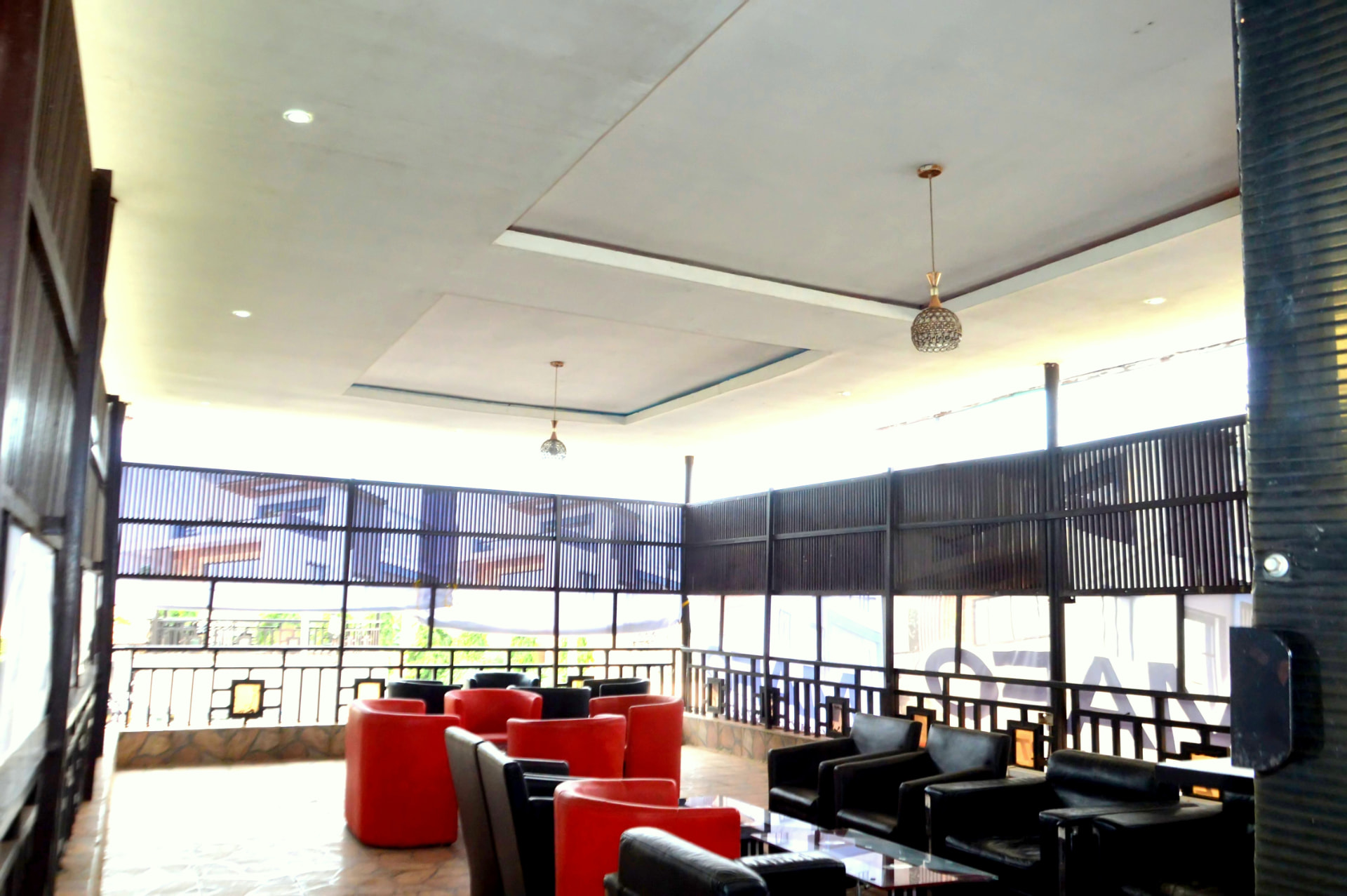 Open-air lounge and bar terrace